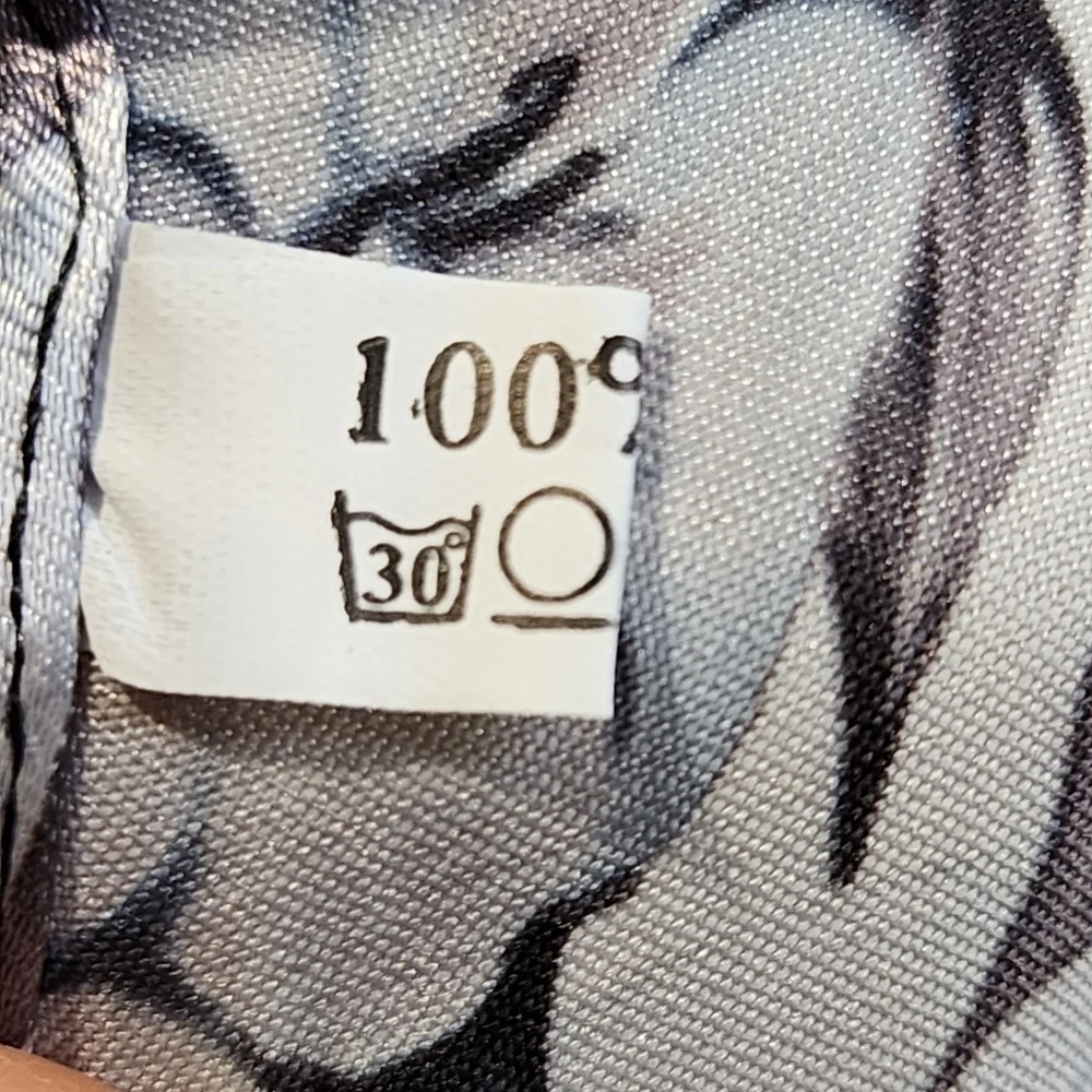 Floral Satin 100% Silk Larg Scarf